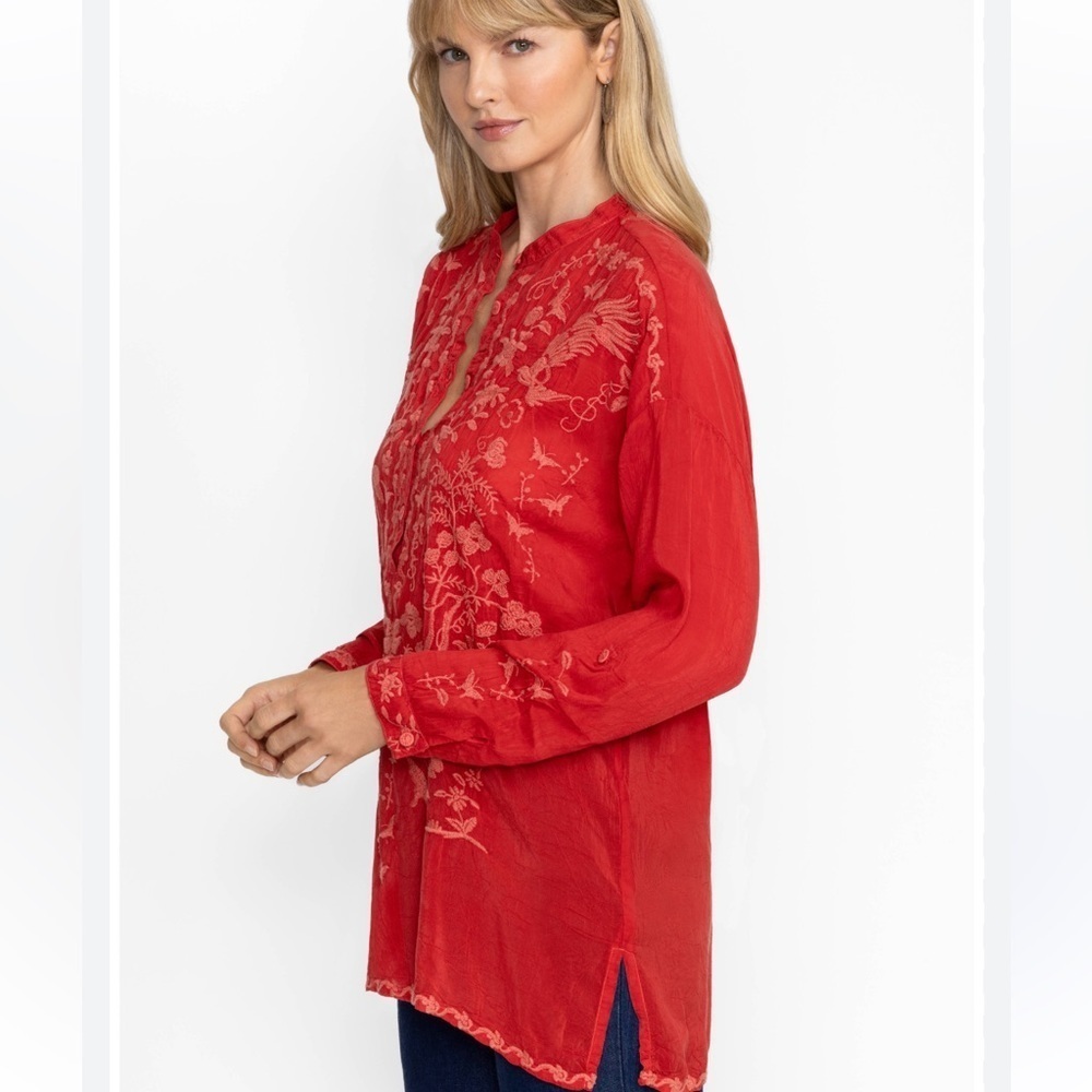 BNWT JOHNNY WAS SLIM AUDREY EMBROIDERED TUNIC - Picture 3 of 4
